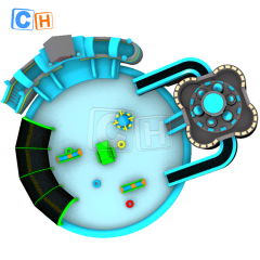 Adventure castle themed inflatable water park