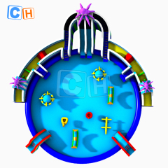 Blue Giant Octopus Water Park with Pool