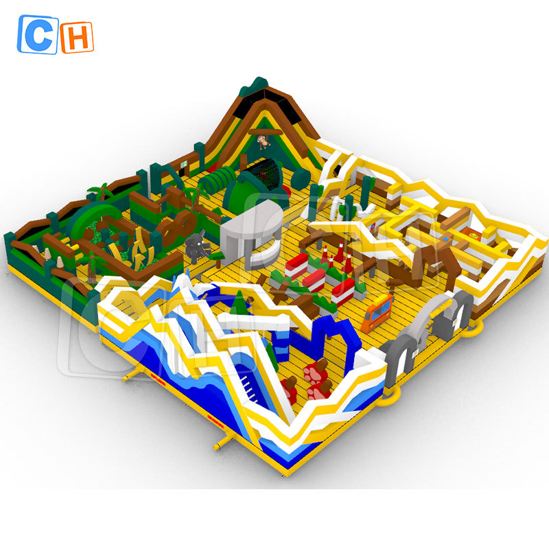 Giant Forest Theme Inflatable Playground Combo Park