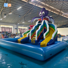 Commercial Inflatable Ocean Theme Water Slide with Pool