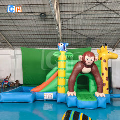 Outdoor Home Inflatable Bouncer Castle With Slide for Kids