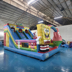 Children's Inflatable Cartoon Slide Double Slide Inflatable with Blower
