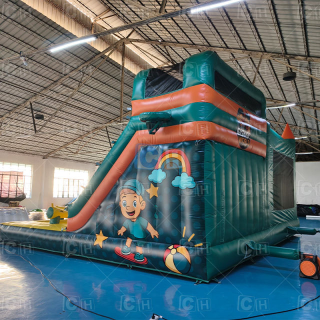 Customized Inflatable Combo Bounce Castle with Water Slide