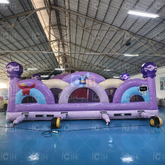 Purple Candy Theme Outdoor Inflatable Bounce Castle