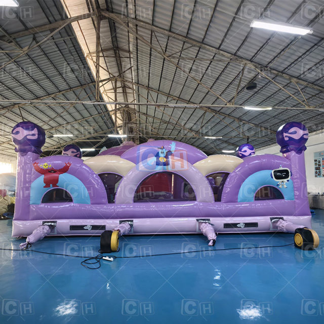 Purple Candy Theme Outdoor Inflatable Bounce Castle