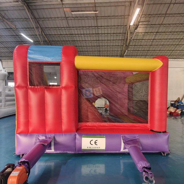Customized Monster-themed Inflatable Trampoline with Slide