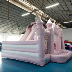 Commercial Pink PVC Inflatable Bouncer Combo with Blower