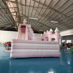 Commercial Pink PVC Inflatable Bouncer Combo with Blower