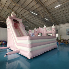 Commercial Pink PVC Inflatable Bouncer Combo with Blower