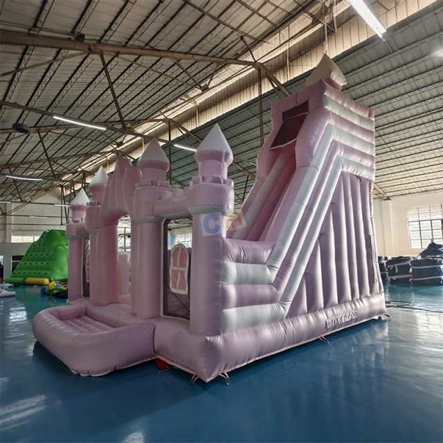 Commercial Pink PVC Inflatable Bouncer Combo with Blower