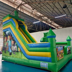 Cartoon theme Inflatable Children Trampoline Combo Slide
