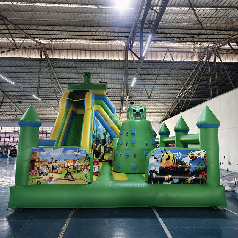 Cartoon theme Inflatable Children Trampoline Combo Slide