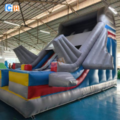 Aviation Theme Outdoor Inflatable Double Dry Slide for Kids