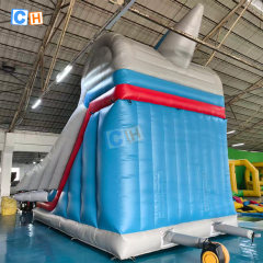 Aviation Theme Outdoor Inflatable Double Dry Slide for Kids