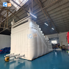 Commercial PVC Outdoor White Inflatable Dry Slide