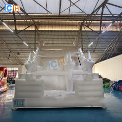 Commercial PVC Outdoor White Inflatable Dry Slide