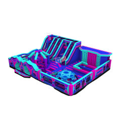 Cyberpunk Themed Mega Inflatable Playground Park for kids and Adults