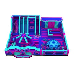Cyberpunk Themed Mega Inflatable Playground Park for kids and Adults