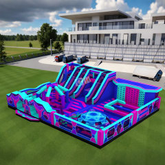 Cyberpunk Themed Mega Inflatable Playground Park for kids and Adults