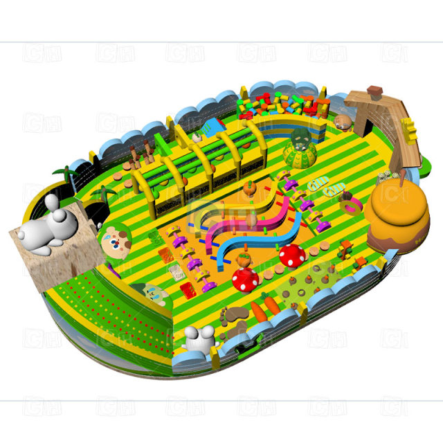 Outdoor Animal Theme Inflatable Amusement Park