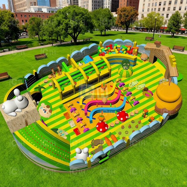 Outdoor Animal Theme Inflatable Amusement Park