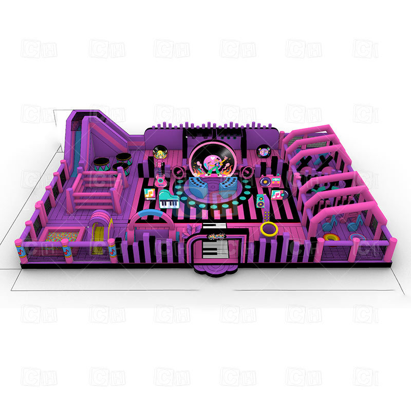 Commercial DJ Theme Inflatable Playground Park for Kids