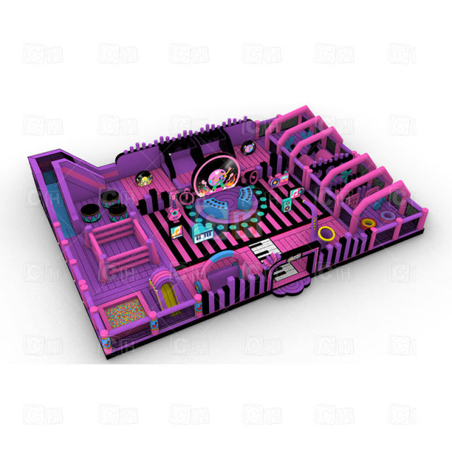 Commercial DJ Theme Inflatable Playground Park for Kids