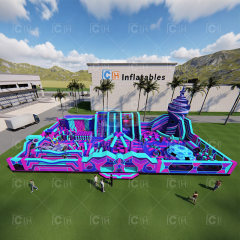 Cyberpunk-Themed Mega Inflatable Play Park