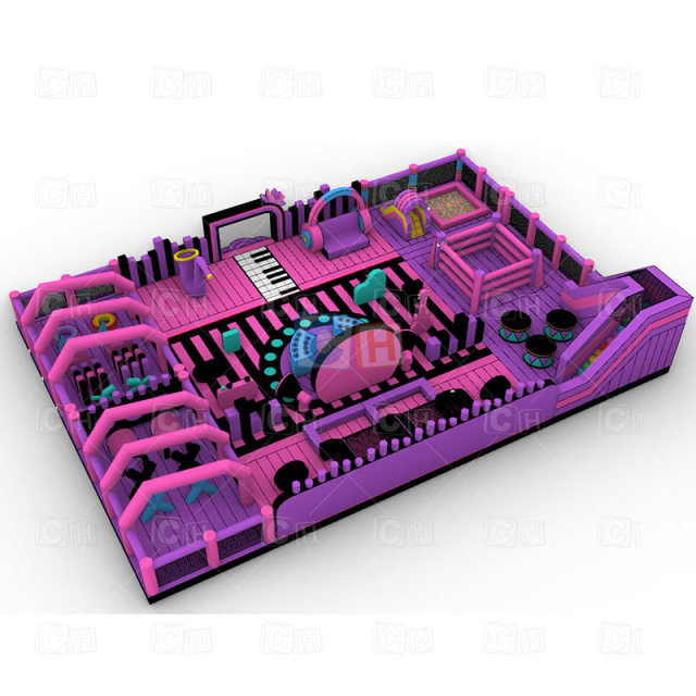 Commercial DJ Theme Inflatable Playground Park for Kids