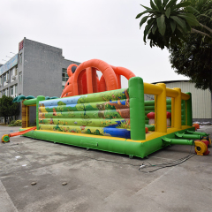 Jungle-Themed Inflatable Fun City for Children