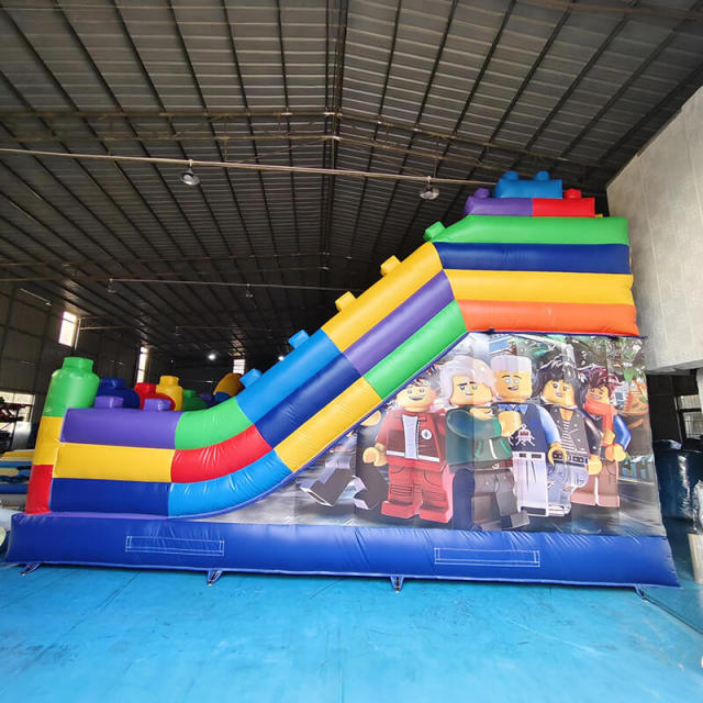 LEGO-Themed Inflatable Trampoline for Children