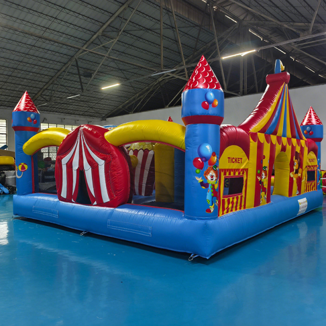 Circus-Themed Children's Inflatable Trampoline Park