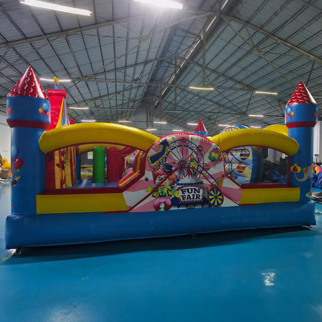Circus-Themed Children's Inflatable Trampoline Park