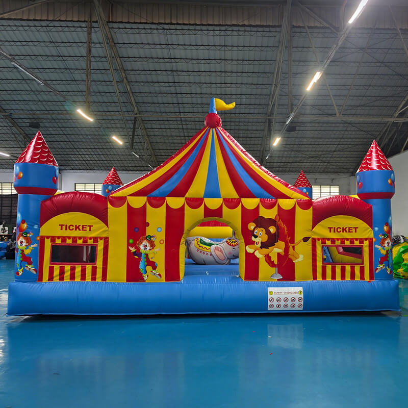 Circus-Themed Children's Inflatable Trampoline Park