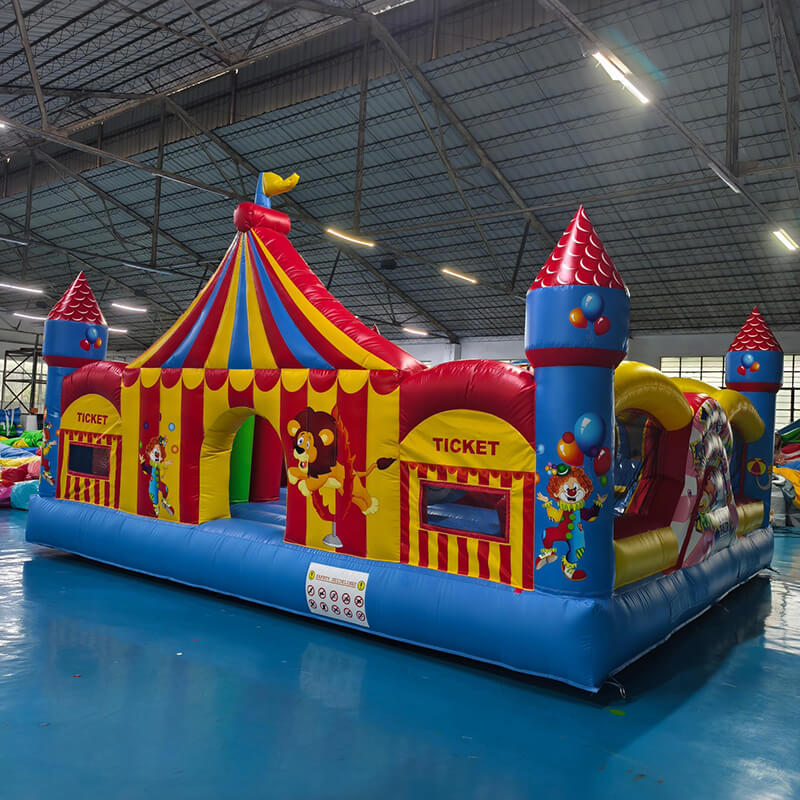 Circus-Themed Children's Inflatable Trampoline Park