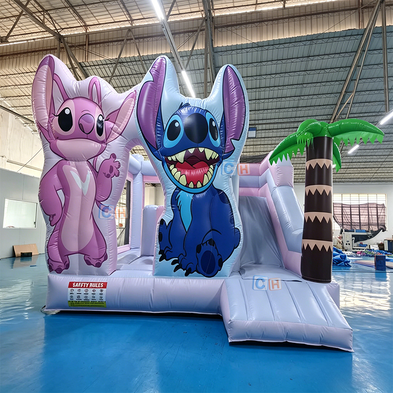 Commercial Stitch Inflatable Bouncy Castle Slide Combo | Factory Direct