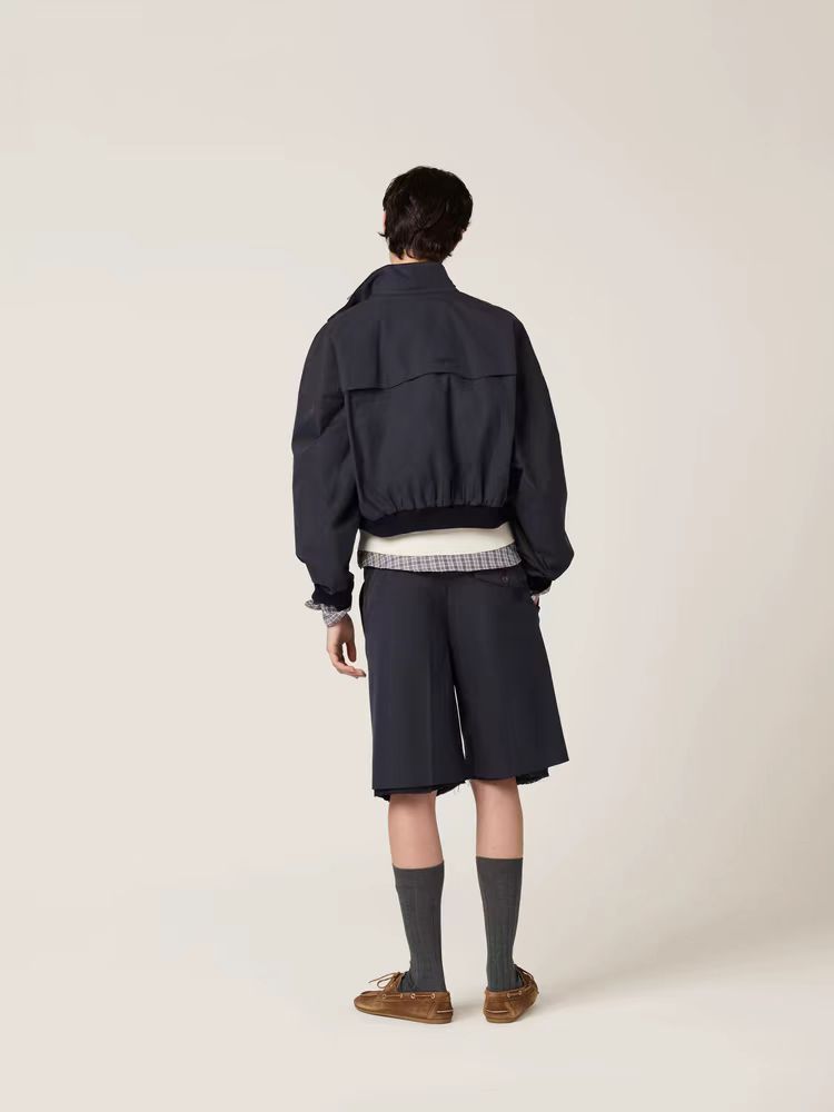 Panama cotton blouson jacket