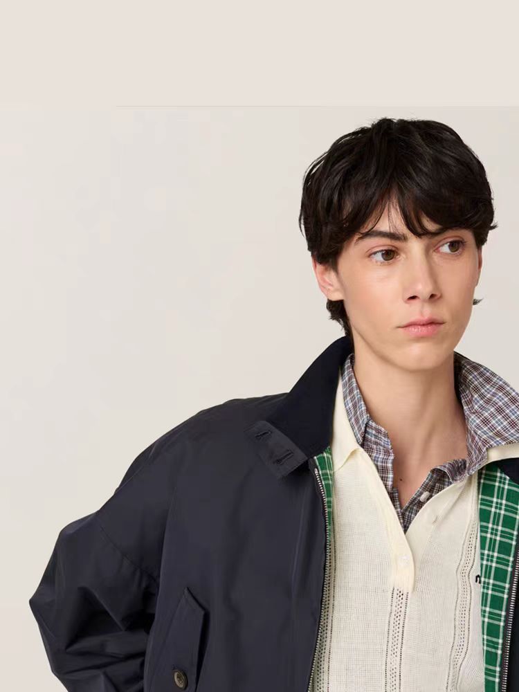 Panama cotton blouson jacket