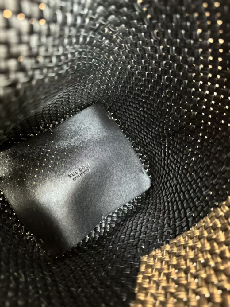 Small Woven N/S Park Tote Bag in Leather