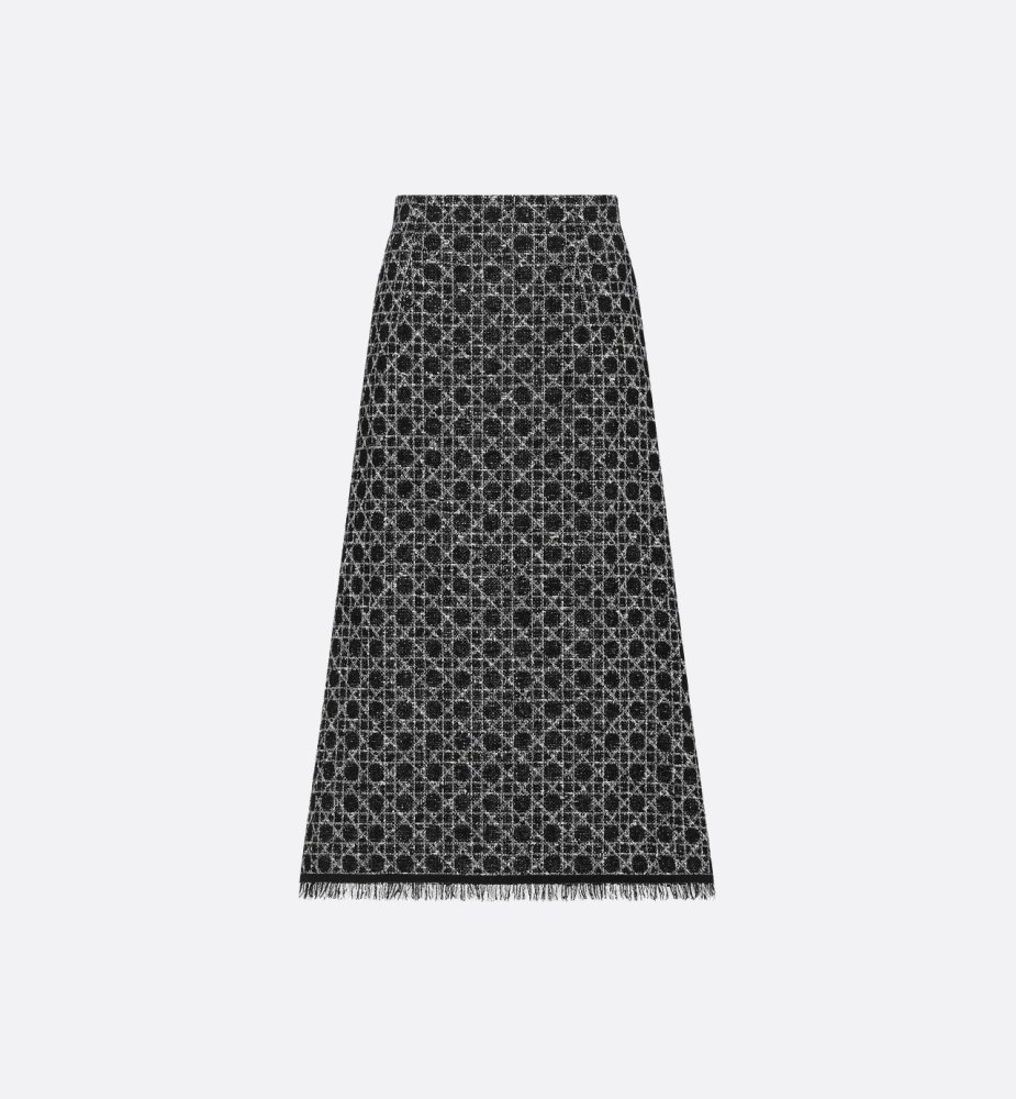 Mid-Length Macrocannage Flared Skirt