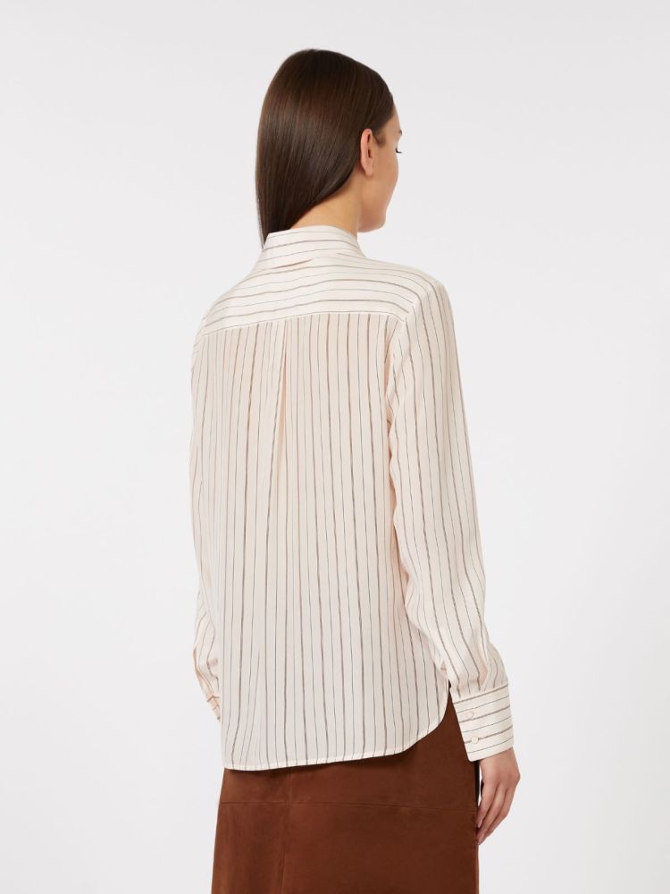 Printed crepe de chine shirt - Pink