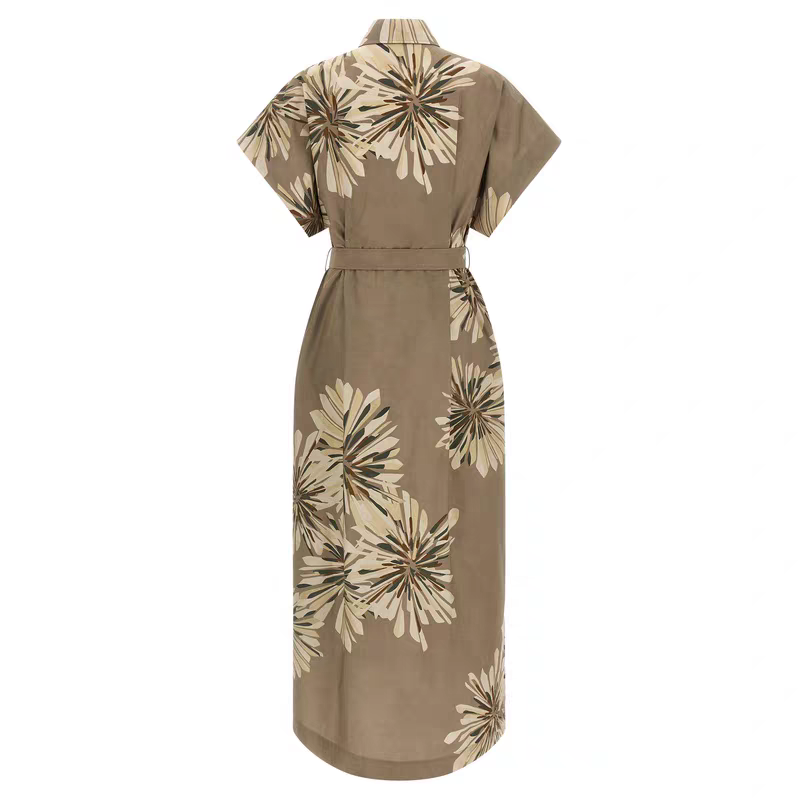 Long dress in floral print