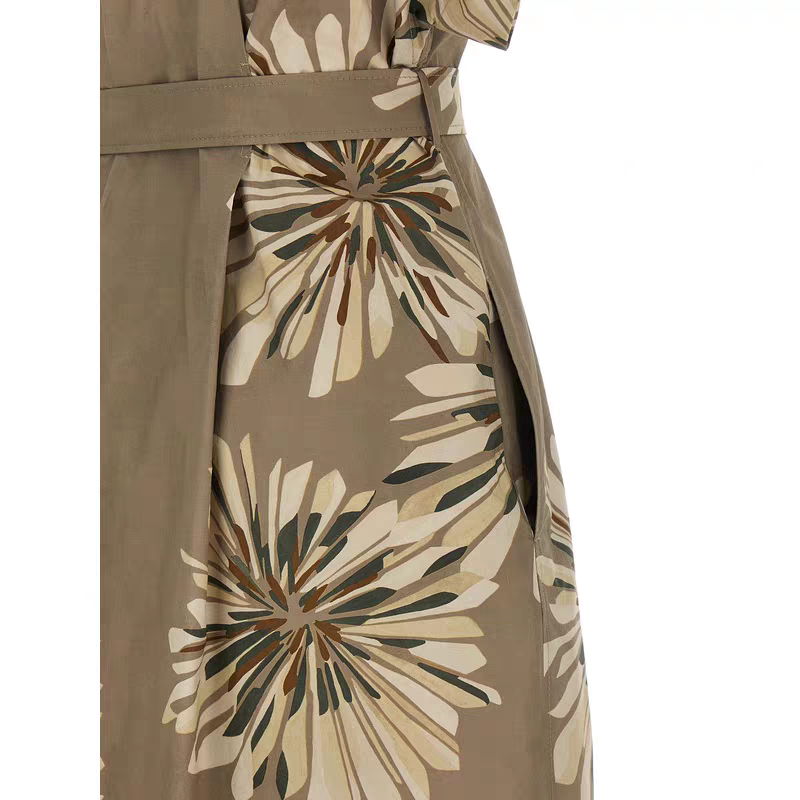 Long dress in floral print