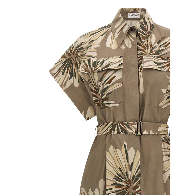 Long dress in floral print