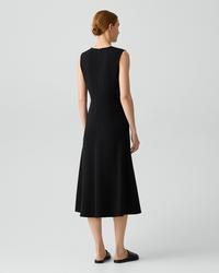 Curved Seam Dress in Admiral Crepe