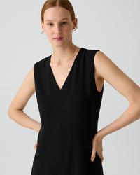 Curved Seam Dress in Admiral Crepe