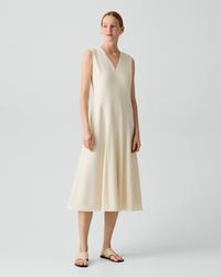Curved Seam Dress in Admiral Crepe