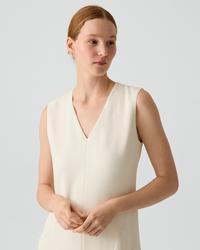 Curved Seam Dress in Admiral Crepe