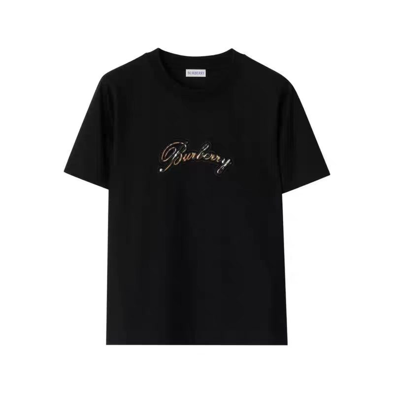 Check Cursive Logo Cotton T-shirt