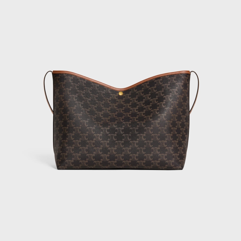 SOFT SHOPPER BAG IN Triomphe Canvas and Calfskin